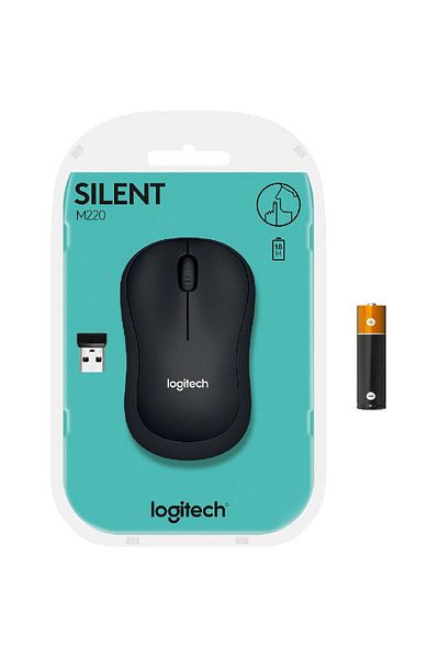 logitech M220 Silent Mouse Wireless (2.4 GHz RF) Optical 1000 dpi Charcoal
