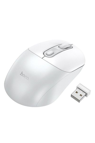 REDz Accessories Mouse wireless Hoco GM28, 2.4g, alb/gri