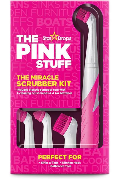 THE PINK STUFF Stardrops - The Pink Stuff - The Miracle Scrubber Kit - 4 Cleaning Brush Heads