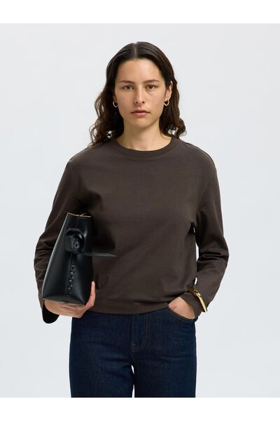 Selected Femme T-Shirt Langärmeliges Boxy