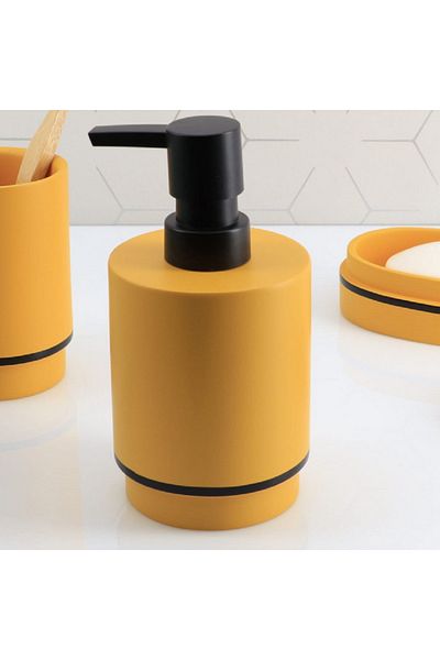 Tendance Durable Polyresin Liquid Soap Dispenser Ochre and Black 290ml