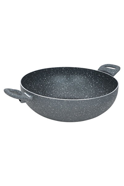 Alsaif Gallery Rocky Granite Frying Pan from Saif Gallery, 24 cm - Black