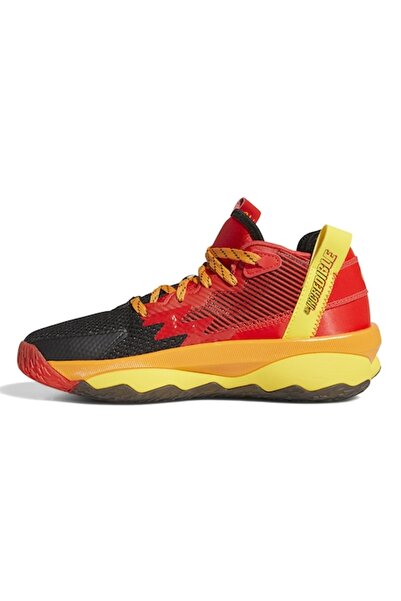 adidas Performance Basketball Shoes Dame 8, Red, Black, 39 1/3 EU