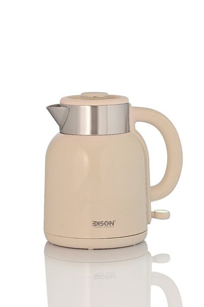 Edison Electric Kettle, 1600 Watts, 1.5 Liters - Cream