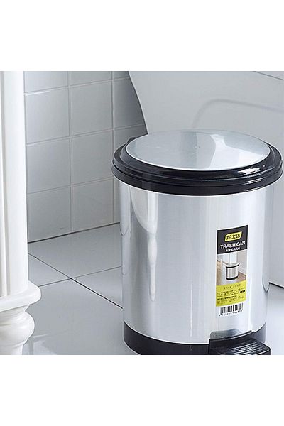 rexa Imitation stainless steel plastic pedal trash 17L