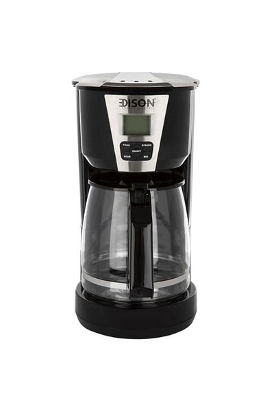 Edison Coffee Maker, 1.8 Liter, 1000 Watts - Black