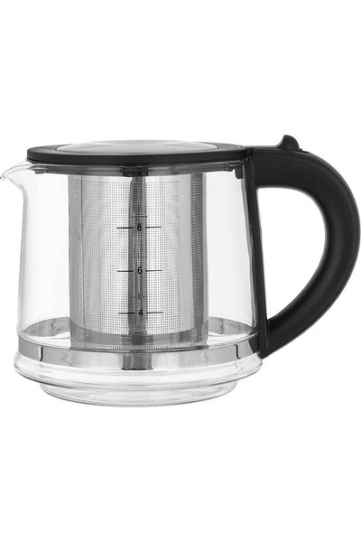 Edison Glass Electric Kettle Set, 2200W, 3 Pieces, WK-0815GT - Black
