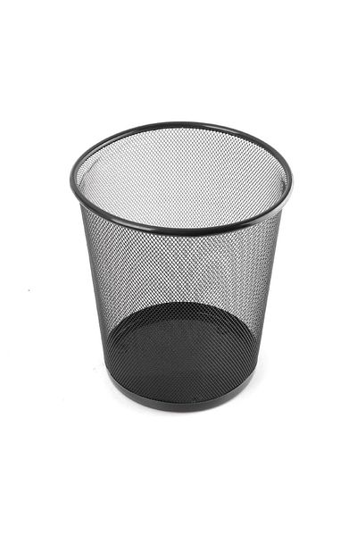 rexa Metal Waste Paper Dustbin Large Black