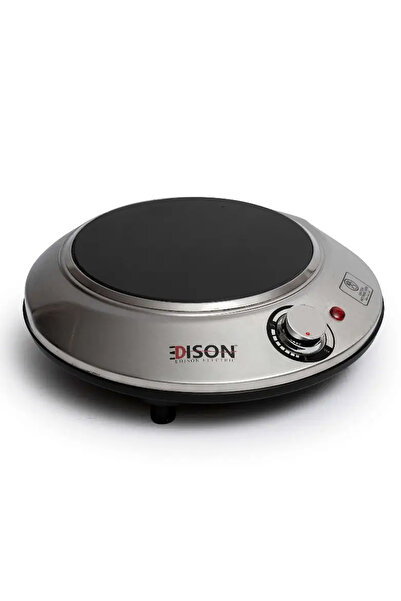 Edison Edison Turbo Ceramic Electric Hob, 1200 Watt, Round - Silver