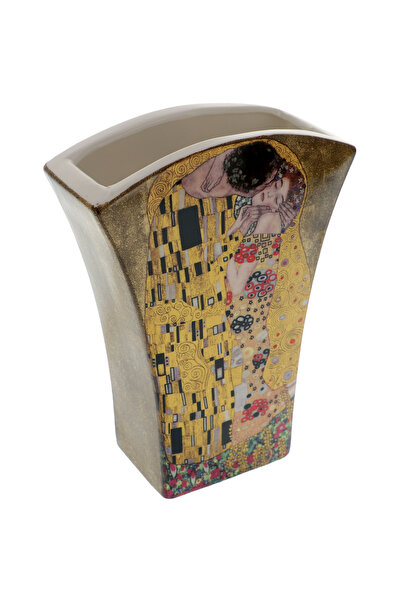 GiftExpress Vaza evazata Klimt: Kiss gold