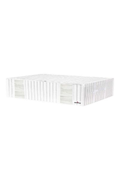 COMPACTOR Space Saving Semi Rigid Zipper Closure Vacuum Storage Box Grey and White