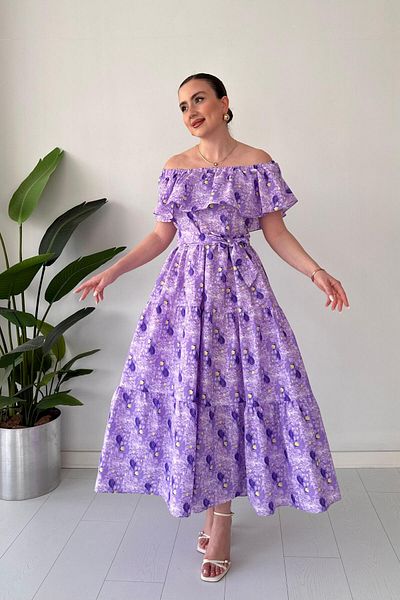 MaziButik Φόρεμα Violet Madonna Λιλά