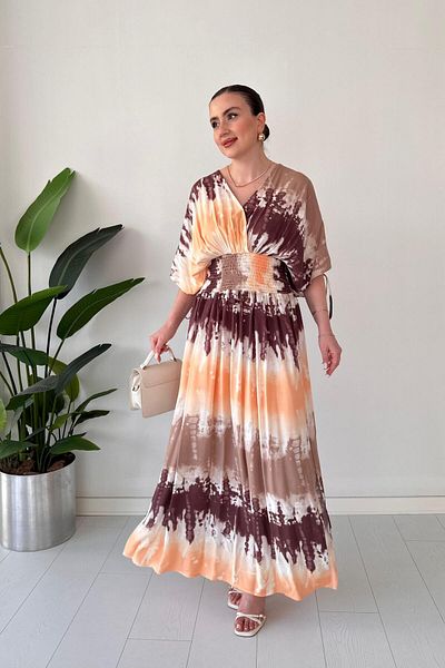 MaziButik Rochie Gipeli Tie Dye Gros Maro