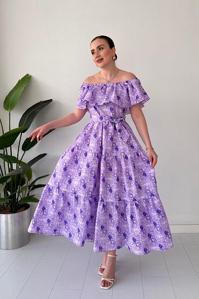 MaziButik Φόρεμα Violet Madonna Λιλά