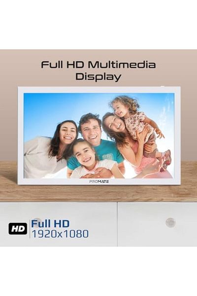 Promate Full HD Digital Photo Frame with 15.6-Inch Touchscreen, 32GB Storage, Wireless App Control,