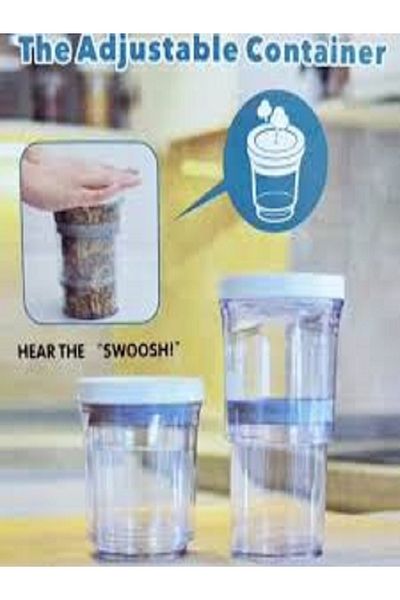 Generic 2pcs Telescopic Jar Easy to clean, keeps fresh and saves space