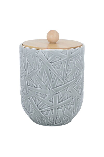 Alsaif Gallery Al Saif Gallery Porcelain Box, Circular - Gray