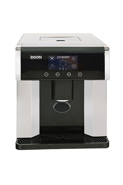 Edison Ice Maker and Water Dispenser - Edison, 1.8L, KIM10E - Black Silver