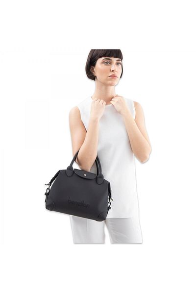 Benetton Bnt_1623 20X29X11 حقيبة يد نسائية سوداء