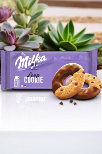Milka بسكويت كوكي لوب 132 جرام – حلقة بسكويت الشوكولاتة بالحليب