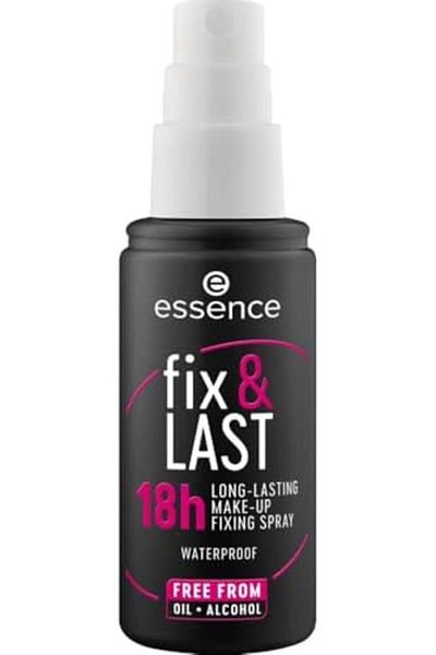 Essence fix & last 18h long lasting make-up fixing spray, transparent, matting, fixing, express resu