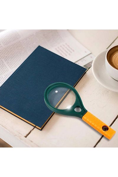 TAREZ Mg-890 Handheld Magnifier – 4X/6X Zoom, 75mm Eyepiece, with Compass, Plant Insect Observation Magnifier