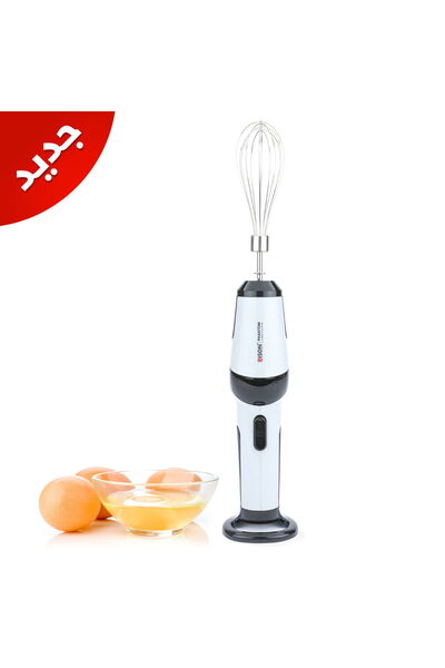 Edison خلاط يدوي فانتوم، سرعتان، 16 واط، بطارية مع وصلة USB - أبيض