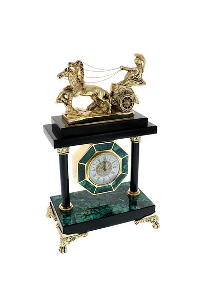 GiftExpress Marbled Roman chariot clock Highclass 42cm