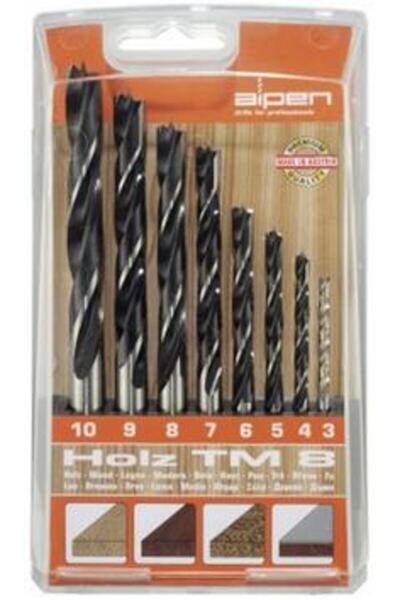 Alpen Set 8 burghie Alpen pentru lemn 3-10 mm