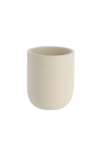Tendance Raw Appearance Round Shaped Bathroom Tumbler Beige