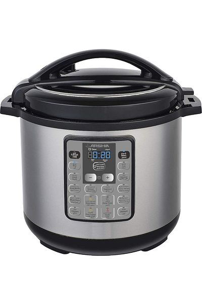 Arshia 12L Digital Pressure Cooker – 1600W, Non-Stick Pot, 24h Timer, 11 Cooking Programs