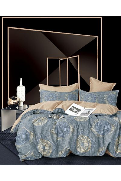 CHIRASO CHIRASO Linen, SUMMER Satin Cotton Fabric, Fitted Sheet 220x240 and Elastic 180x200, 4 Pillowcases