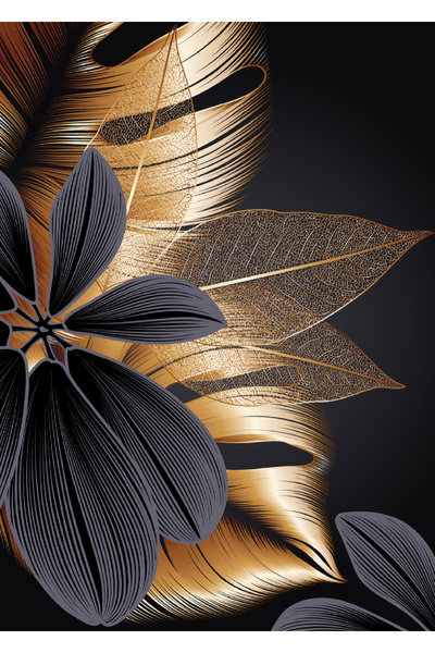 Harikabirev HARİKABİREV | COMBINAT DE FLORI NEGRU-AUR (FLORA) | MDF PLKSMDF CU CADRU PLEXY