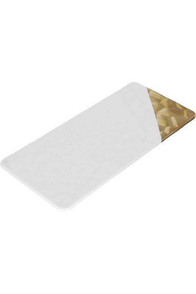 Alsaif Gallery Rectangular Porcelain Dessert Serving Dish Alsaif Gallery, 31x14x1 cm - White