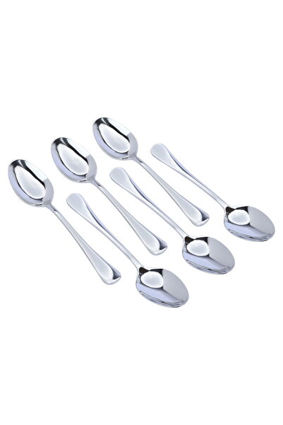 Generic طقم ملاعق عشاء من سولا ستيل، معرض السيف، 6 قطع - فضي