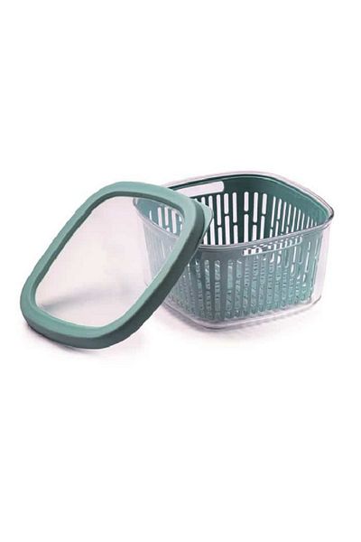 Snips BPA-Free Dishwasher Safe Aroma Keeper Fruit Container Light Blue 1.5 Liter