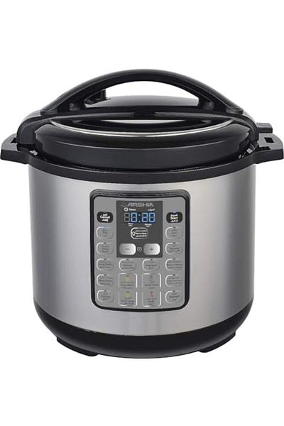 Arshia 12L Digital Pressure Cooker – 1600W, Non-Stick Pot, 24h Timer, 11 Cooking Programs
