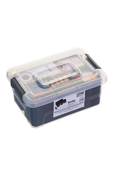 Five Simply Smart Samba Durable Polypropylene Storage Compartment Box