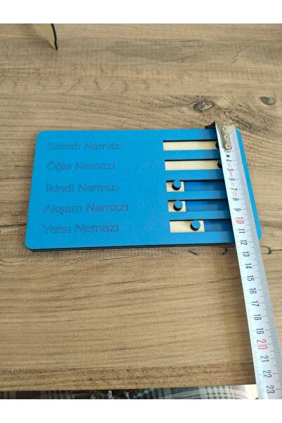 KaleTreeWood Çocuklar İçin Renkli Ahşap Namaz Takip Panosu, 5 Vakit Sürgülü Takip, İbadet Alışkanlığı, one size