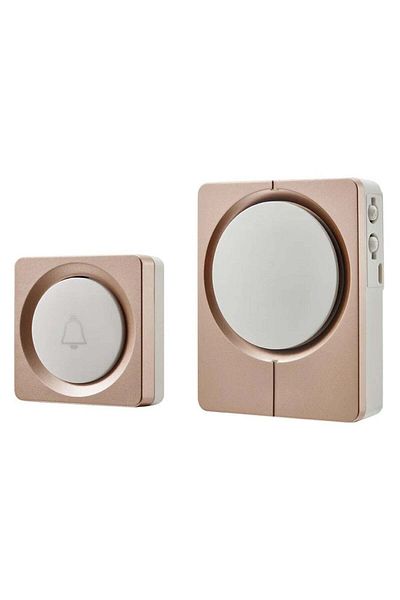Generic Wireless Doorbell, Modern Stylish Design, Gold Color, Easy Installation, 38 Different Melodi