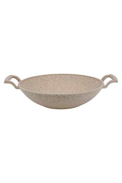 Alsaif Gallery Granite Frying Pan Alsaif Gallery, 30 cm, Side Handles - Light Brown