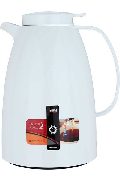 Alsaif Gallery Lima Thermos Al Saif Gallery, 1.5 Liters, Heat Retaining Glass Interior, Plastic Exterior - White