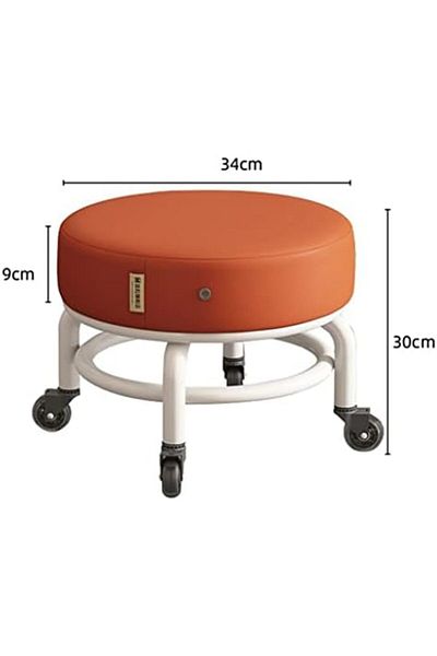 Generic Raju Rolling Stools 360° Swivel Rolling Stool, Helping Mothers With Their Children, Short Rolling S