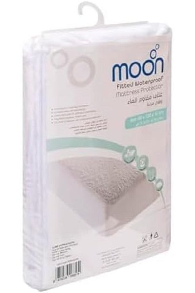Moon Premium 100% Cotton Terry, Breathable Waterproof Mattress Protector with Skirt Fit -