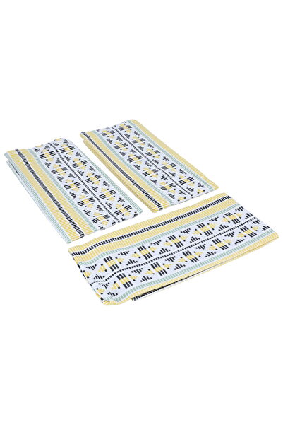 Generic Al Saif Gallery Towel Holder Se,3 Piece - Yellow White