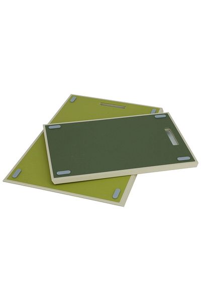 Alsaif Gallery Al Saif Gallery Plastic Cutting Board Set, 2 Pieces, 9x21.5x31 cm - Light Green