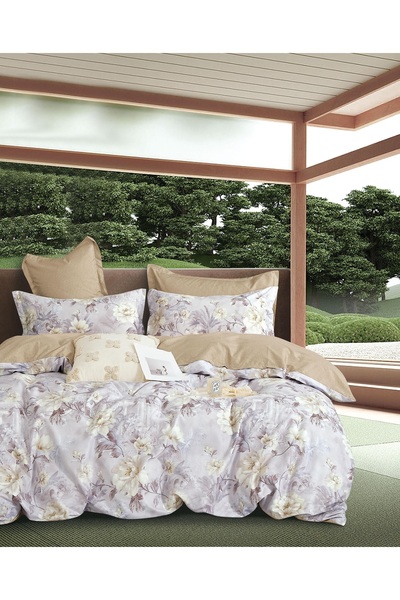 CHIRASO Lenjerie CHIRASO, Tesătură VARĂ Bumbac Satinat, Cearceaf 220x240 și Elastic 180x200, 4 Fețe Pernă