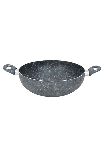 Alsaif Gallery Al Saif Gallery Rocky Granite Frying Pan, 24cm - Black