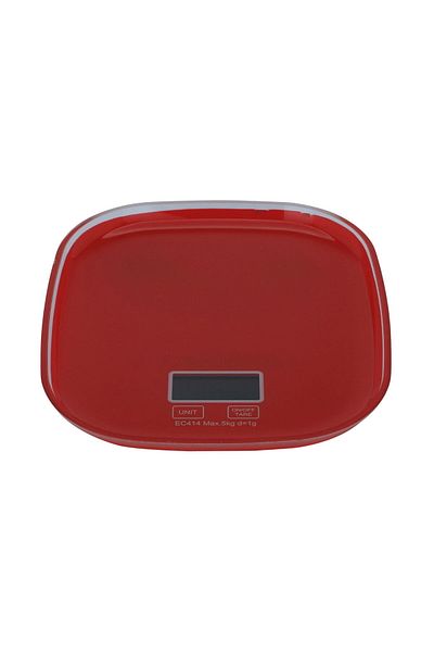 Alsaif Gallery Electronic Kitchen Scale Saif Gallery Glass, 5 Kg - Red