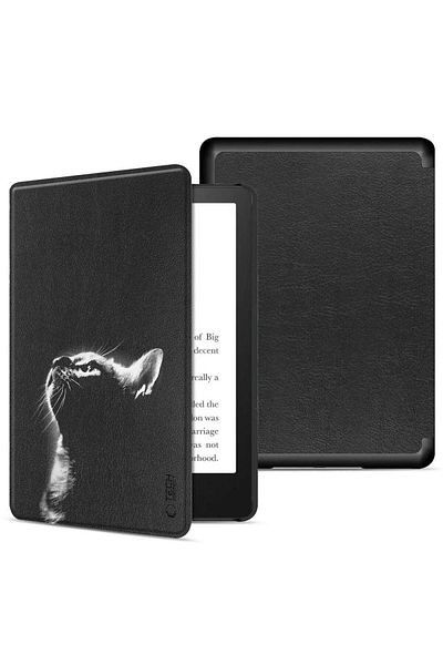 Tech-Protect Tech-Protect SmartCase Cat Case for Amazon Kindle Paperwhite 6", Black